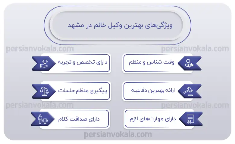 اینفوگرافیک بهترین وکیل خانم در مشهد